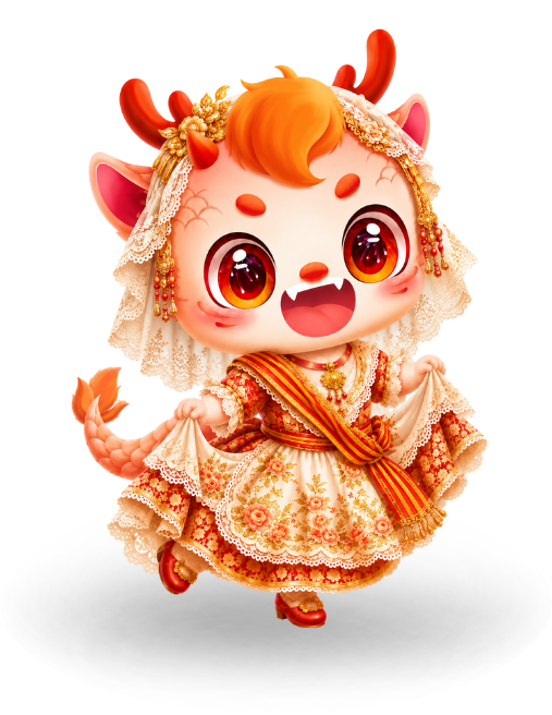 Lóng wearing an outfit inspired by traditional Valencian festive attire